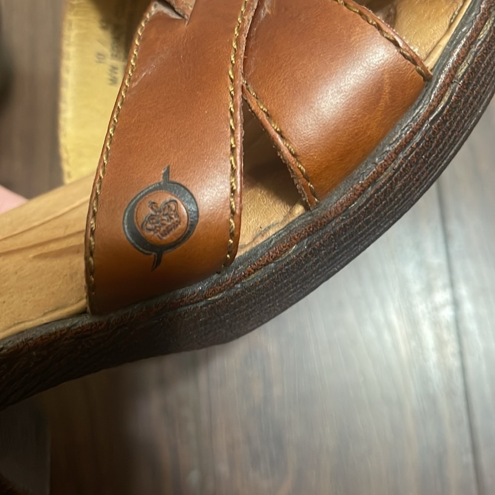 Born Leather Sandals Brown Size 10 - Picture 10 of 11